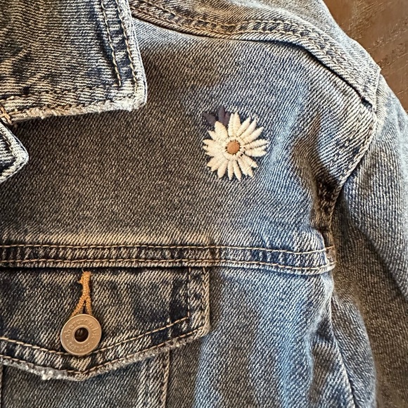 Abercrombie & Fitch Kids Daisy Denim Jeans Jacket  Size XL 15-16 - Picture 5 of 7